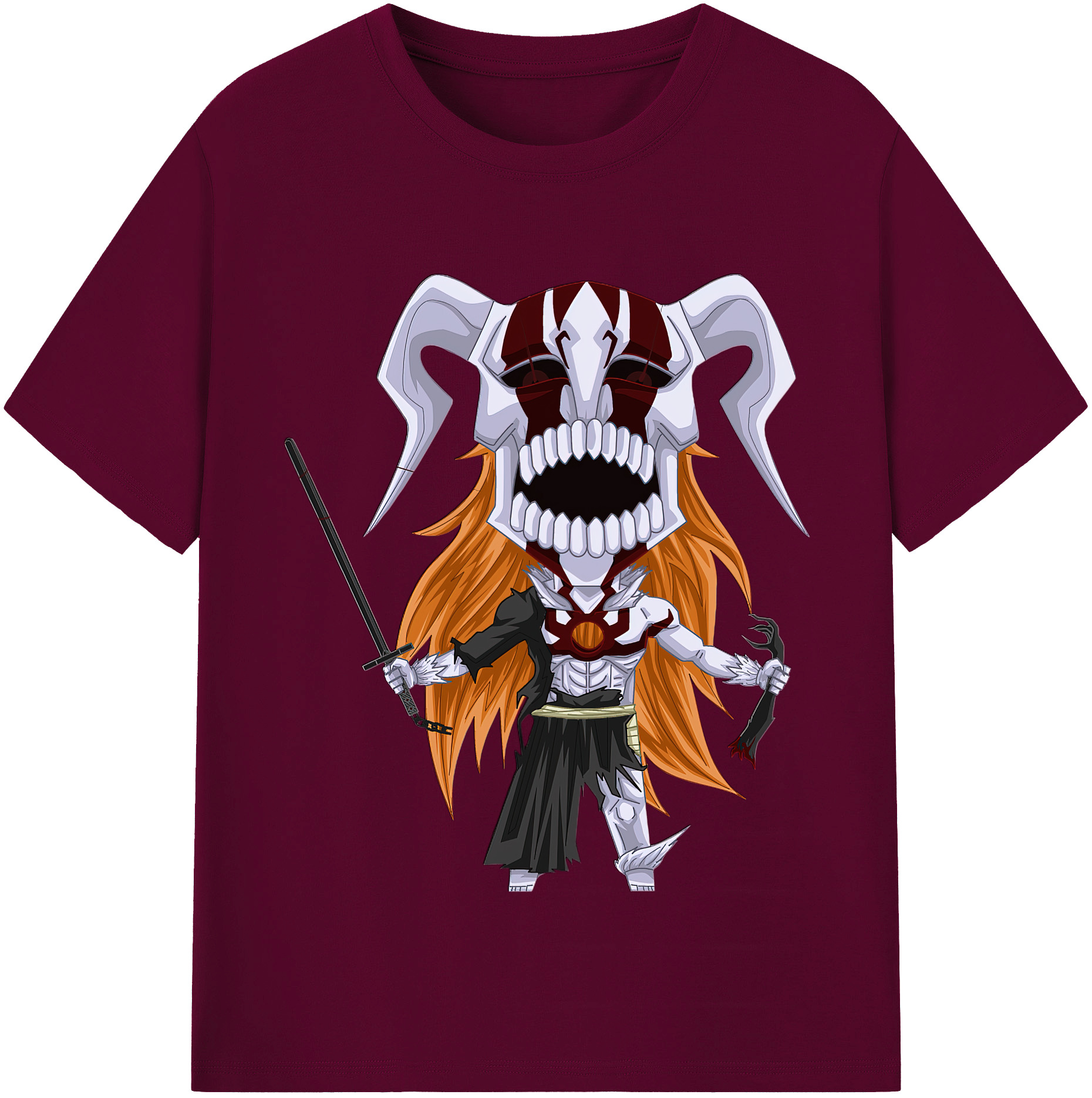 （画像用） ブリーチ 黒崎一護（くろさき いちご）BLEACH Kurosaki Ichigo レディースカジュアルプリントTシャツ（綿100％）